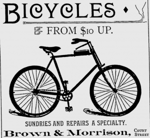 An 1890s bicycle advertisement found in the Florence Times
