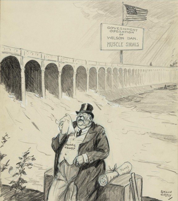 Heartbreak - Muscle Shoals Editorial Cartoon, 1933