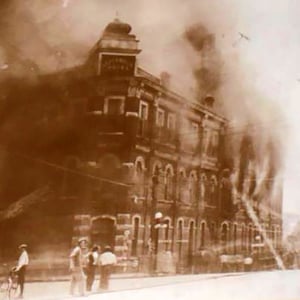 Jefferson Hotel burning