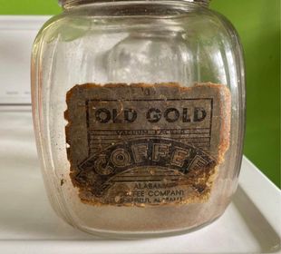old-gold-glass-container