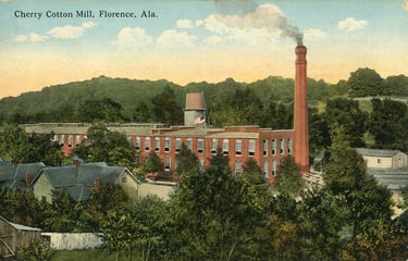 Postcard of Cherry Cotton Mill, Florence Alabama