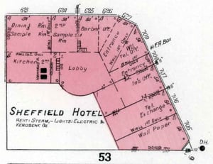 Sheffield Hotel Map